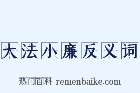大法小廉反义词是什么意思的图片